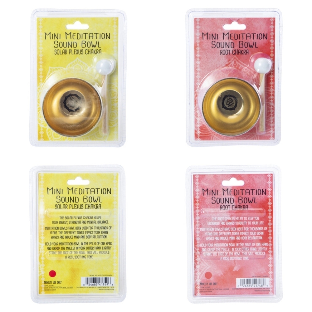 Mini Meditation Solar & Root Chakra Sound Bowls (2pcs)